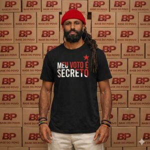 camisa linha black meu voto é secreto